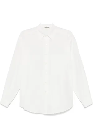 Auralee Skjorte, Herre, Hvid, 2XL, Hvid Button-Up Skjorte Med Buget Hem