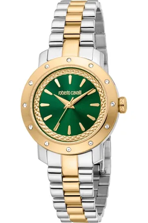 Roberto Cavalli Tilbehør, Dame, Grå, ONE SIZE, Kvinders Chronograph Stålur