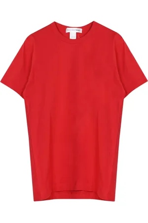 Comme des Garçons Top, Herre, Rød, XL, Bomuld, Logo T-Shirt