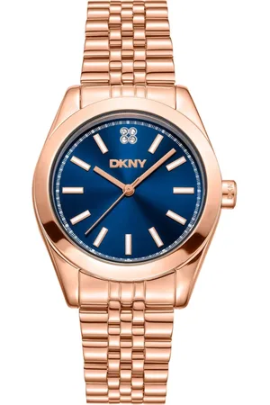 DKNY Tilbehør, Dame, Gul, ONE SIZE, Elegant Analog Quartz Watch with Deployant Clasp