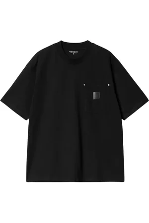 Carhartt Top, Herre, Sort, S, Bomuld, Pocket T-Shirt med Front Logo