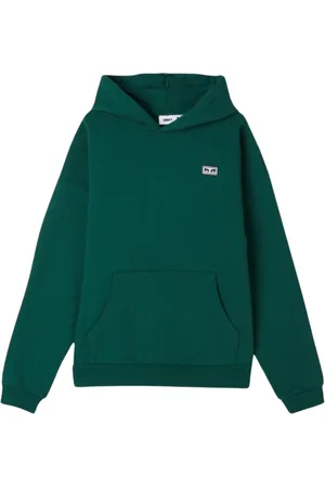 Obey Sweathshirts & Hoodies, Herre, Grøn, XS, Bomuld, Tung hættetrøje