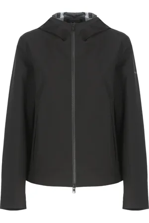 Woolrich Jakke, Dame, Sort, M, Uld, Sort Hættet Jakke med Lynlås Lukning