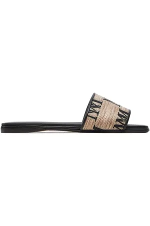 Max Mara Sko, Dame, Flerfarvet, 38 EU, Uld, Sorte Flade Sandaler Elegant Chic Stil