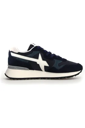 W6YZ Sko, Herre, Sort, 42 EU, Blå Sneakers til Byeventyr