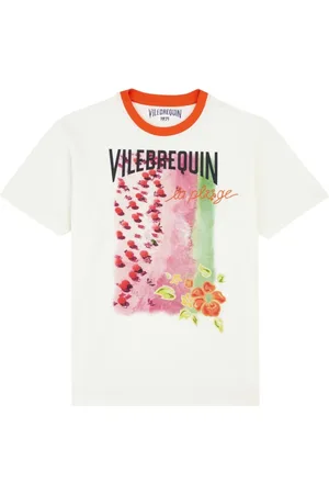 Vilebrequin Top, Herre, Hvid, XL, Bomuld, Himmel Strand Bomuld T-shirt Mænd