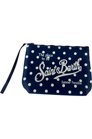 MC2 SAINT BARTH Taske, Dame, Blå, ONE SIZE, Blå prikket neoprenclutch