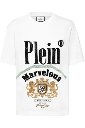 Philipp Plein Top, Dame, Sort, S, Bomuld, Afslappet Bomuld T-Shirt