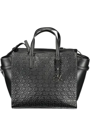 Calvin Klein Taske, Dame, Sort, ONE SIZE, Uld, Sort damehåndtaske med aftagelig rem