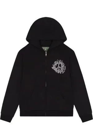 DENIM TEARS Sweathshirts & Hoodies, Herre, Sort, XL, Bomuld, Bomuldskrans Fred Zip Hoodie Sort