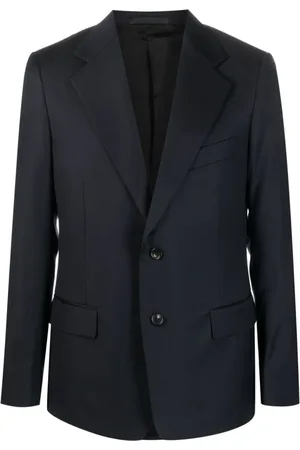 Lanvin Jakke, Herre, Blå, L, Uld, Blå Uld Blazer Jakke