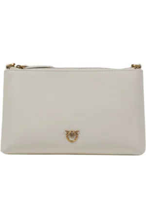 Pinko Taske, Dame, Hvid, ONE SIZE, Læder, Elegant Mini Vitello Clutch