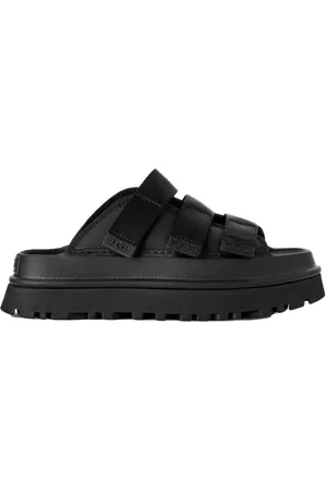 UGG Sko, Dame, Sort, 36 EU, Uld, Sort Rund Åben Tå Slide Sandal