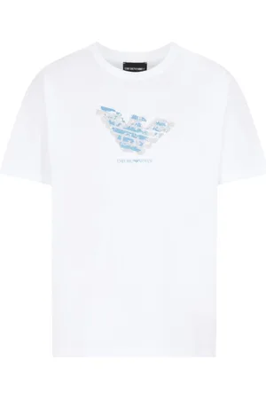 Emporio Armani Top, Dame, Hvid, M, Bomuld, Bomuld Polyester Stofblanding