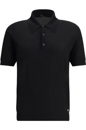 Prada Top, Herre, Sort, 2XL, Elegant Polo Sweater
