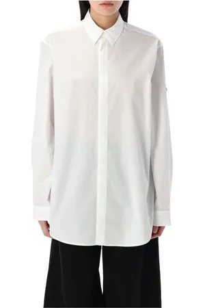 Moncler Bluser & Skjorter, Dame, Hvid, 2XS, Bomuld, Hvid Bomuldsskjorte Willow Smith Stil