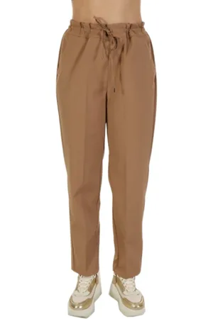 MARELLA Bukser, Dame, Brun, M, Polyester, Elastisk talje bukser Gimmy kamel