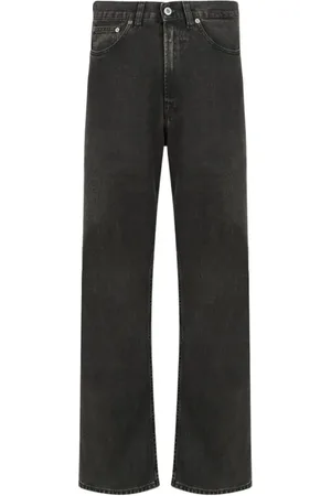 OUR LEGACY Jeans, Herre, Sort, W33, Bomuld, Sort Coated Vask Wide Leg Jeans