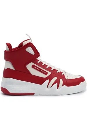 Giuseppe Zanotti Sko, Herre, Rød, 41 1/2 EU, Røde High-Top Sneakers Aw23