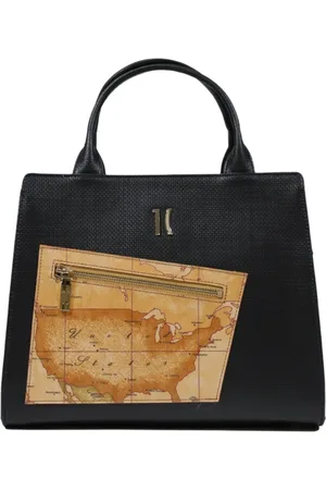ALVIERO MARTINI 1A CLASSE Taske, Dame, Sort, ONE SIZE, Bomuld, Kortmotiv dame taske, elegant og praktisk