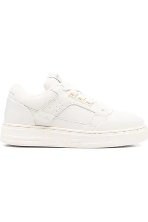 Emporio Armani Sko, Dame, Hvid, 38 EU, Sorte Sneakers med Hvide Detaljer