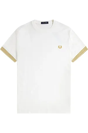 Fred Perry Top, Herre, Hvid, XL, Bomuld, Klassisk Bomuld T-Shirt
