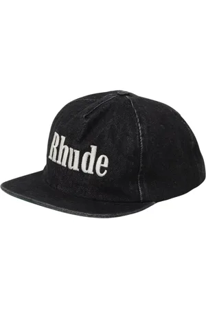 Rhude Tilbehør, Herre, Sort, ONE SIZE, Denim, Broderet Logo Denim Cap