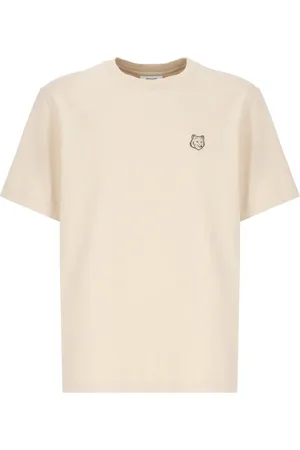 Maison Kitsuné Top, Herre, , M, Bomuld, rævehoved broderet T-shirt