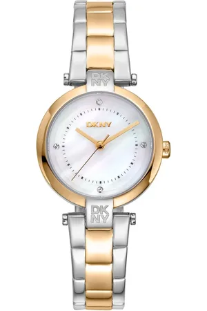 DKNY Tilbehør, Dame, Grå, ONE SIZE, Elegant Analog Quartz Watch med Deployant Clasp
