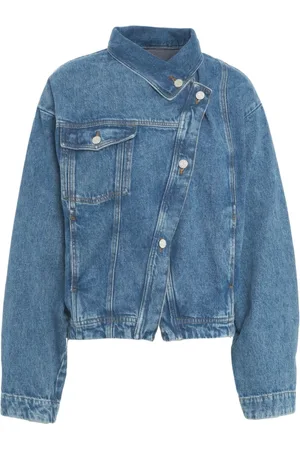Won Hundred Jakke, Dame, Blå, S, Denim, Blå Denim Asymmetrisk Jakke