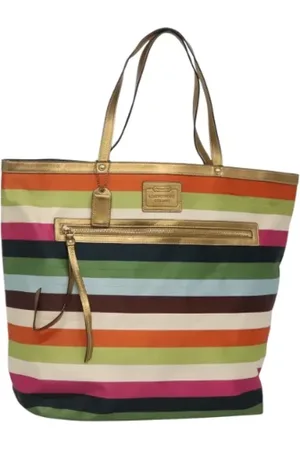 Coach Pre-owned, Dame, Flerfarvet, ONE SIZE, Satin, Pre-owned Satin hndtasker
