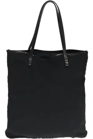 Fendi Pre-owned, Dame, Sort, ONE SIZE, Tyl, Pre-owned Canvas fendi-tasker