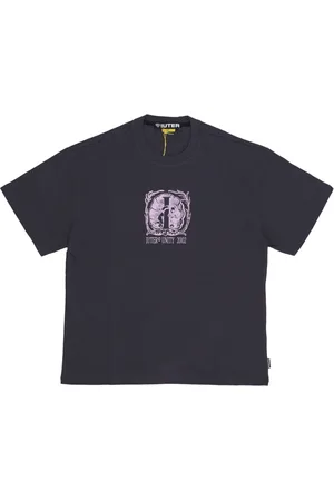 IUTER Top, Herre, Sort, XL, Bomuld, Asfalt Kortærmet Crew T-Shirt