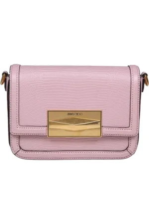 Jimmy Choo Taske, Dame, Lyserød, ONE SIZE, Uld, Snake Effect Leather Crossbody Taske