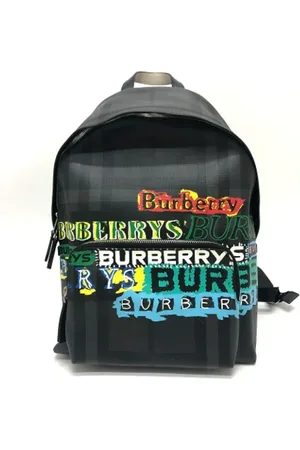 Burberry Pre-owned, Dame, Sort, ONE SIZE, Tyl, Pre-owned Laeder rygsaekke