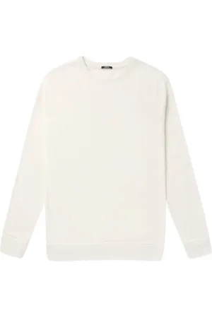 Denham Sweathshirts & Hoodies, Dame, Hvid, L, Uld, Stilfuld Raglan Sweater