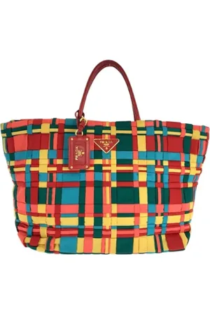 Prada Pre-owned, Dame, Flerfarvet, ONE SIZE, Nylon, Pre-owned Canvas totes