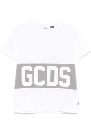 GCDS Top, Dame, Hvid, M, Tyl, Hvid kortærmet T-shirt Urban Style