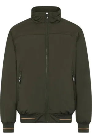 Roberto Cavalli Jakke, Herre, Grøn, 2XL, Tyl, Grøn Stand Krave Jakke med Lynlås