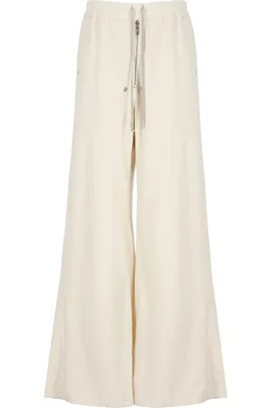 Rick Owens Bukser, Herre, , L, Bomuld, Ivory Drkshdw Bomuld Bukser Elastisk Talje
