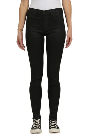 7 for all Mankind Jeans, Dame, Sort, W26, Skinny Coated Jeans