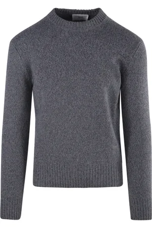 Ami Strik, Herre, Grå, M, Uld, Heather Grey Strikvarer