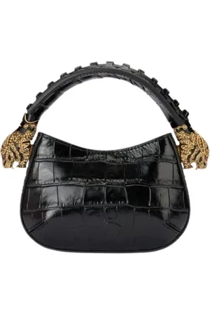 Roberto Cavalli Taske, Dame, Sort, ONE SIZE, Uld, Tiger Head Hobo Taske
