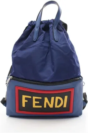 Fendi Pre-owned, Dame, Blå, ONE SIZE, Tyl, Pre-owned Stof fendi-tasker