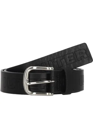 IUTER Tilbehør, unisex, Sort, ONE SIZE, Læder, Sort Unisex Læderbælte med Metal Spænde