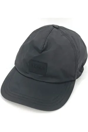 Fendi Pre-owned, Dame, Sort, ONE SIZE, Tyl, Pre-owned Stof hatte
