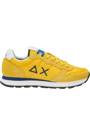 sun68 Sko, Herre, Gul, 41 EU, Sneakers i fast stof og ruskind