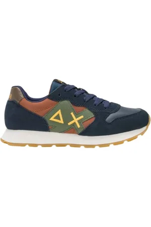 sun68 Sko, Dame, Flerfarvet, 39 EU, Læder, Casual Læder Sneakers med Udtagelig Indersål