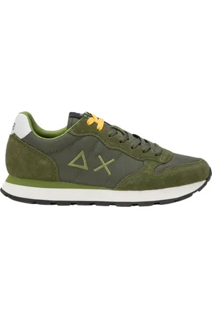 sun68 Sko, Herre, Grøn, 44 EU, Læder, Sneakers Tom Solid