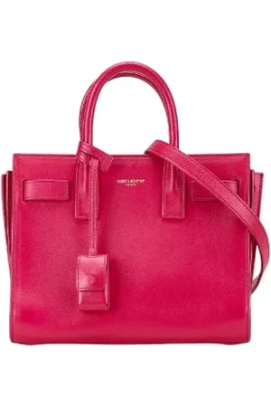 Saint Laurent Pre-owned, Dame, Lyserød, ONE SIZE, Uld, Pre-owned Laeder hndtasker